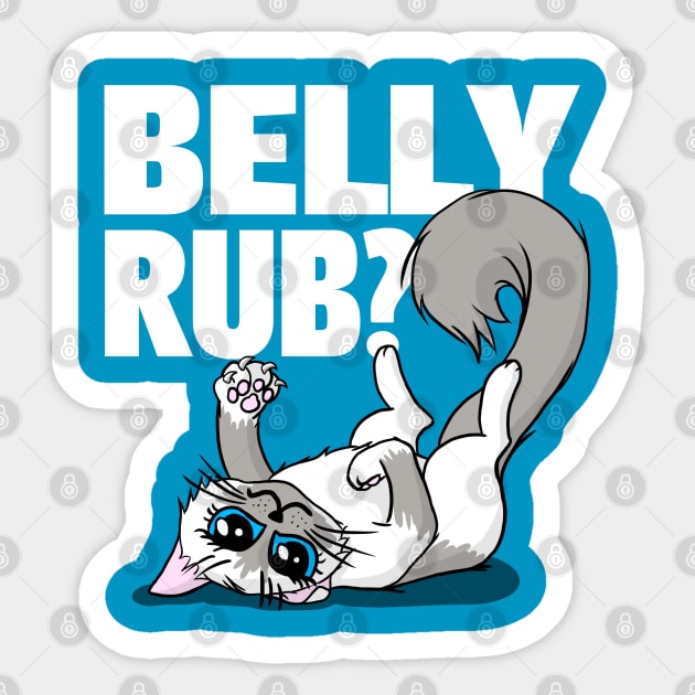 Belly Rubs Sticker by SwanStarDesigns